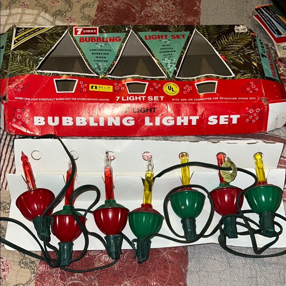 Holiday Bubbling String Lights - Red and Yellow